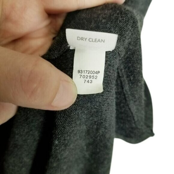 J.Jill Petite S Viscose Wool Blend Gray Maxi Dress Dry Clean - Picture 5 of 15